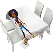 Cool Afro Black Girl the Man Eater Alligator Tablecloth