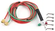 Jewelry Torch Kit, Heat-Resistent with 5 Tips Jewelers Soldering Welding, Jewelry Processing Equipment Oxygen Welding Torch Tool Flame Gun