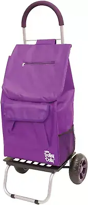 Dbest Products Trolley Dolly Purple Foldable Shopping Cart for Groceries with Wh