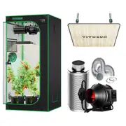 Grow Tent Kit VS1000 LED Grow Light & 4" Fan Grow System 80x80x160cm