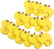jojofuny 50Pcs Cute Duck Shaped Mini Erasers for Bulk Erasers Adorable Cartoon Stationery for Students Portable TPR Material Pencil Mark Remover