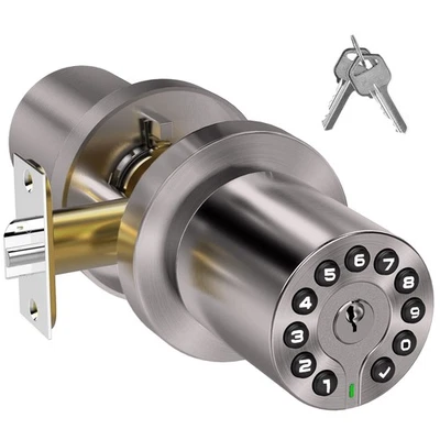 BOTHSTAR Keypad Door Knob with KeyKeyless Entry Door Lock Code Locks Door Kno...
