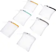 GREENADSCAPE Travel Laundry Bag Set 6pcs Mesh Washing Bag for Washing Machine Zipper for Camping Hiking Outdoor