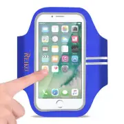 Reiko Running Sports Armband for iPhone 7/ 6/ 6S or 5 Inches Device in Blue (5X5