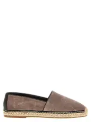 [Brunello Cucinelli] Brunello Cucinelli-Suede Espadrilles Flat Shoes Marrone-Uomo 41IT Brown