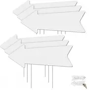 Ai-OUMLEEF Arrow Yard Signs, 8pcs Blank Arrow Signs with Stakes, Wedding Directional Yard Signs, These Arrow Yard Signs are Suitable for Wedding, Birthday Party, Guide Decoration