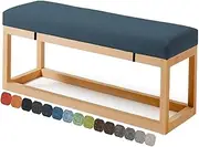 Indoor Outdoor Bench Cushion 2 3 Seater Long Seat Cushion 120cm /150cm/ 140cm,Thick 5cm Garden Dining Seat Cushion Pad Kitchen Home Wooden Bench(Color 7,35x35x5cm)