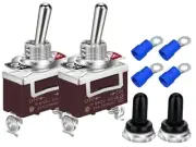 Waterproof Toggle Switch 12V DC 30A Heavy Duty 2 Pin ON Off SPST with Weather...