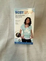 Moby Classic Wrap Baby Carrier Dande Mid Weight Fabric Blue EUC In Original Box
