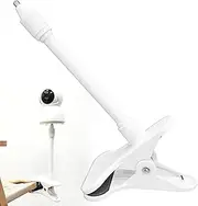 Universal Baby Monitor Holder, Adjustable Flexible Baby Camera Stand for Cot, Baby Monitor Mount Compatible with Most 1/4" Baby Monitors No Drilling Required (White)