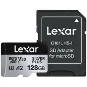 Lexar Media LMSSIPL128GBNANU 128GB Professional Silver Plus microSDXC Memory