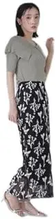 NATURAL BEAUTY BASIC(ナチュラルビューティーベーシック) Flower Embroidered Mesh Narrow Skirt