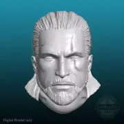The Witcher video game version v2 Geralt of Rivia custom head for action figures