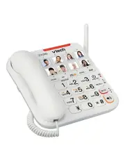 [VTech] CareLine DECT Corded Phone Desk Telephone With Handsfree Speakerphone in White