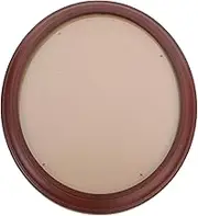Amosfun Oval Picture Frame, 12x10'' Vintage Picture Frame, Brown Edge Picture Frame, Wall Hanging Wooden Photo Frame for Home Office Decoration