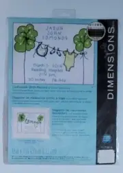 Dimensions Clothesline Baby Birth Record Embroidery Kit, 12x9 To Frame NEW