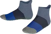 [FALKE] Unisex Kids Colour Block Slipper Socks Anti-Slip Printed Nubs On Sole Improved Grip Thick Full Innner Plush Flat Seam In Toe Area Patterned Breathable Sustainable Cotton 1 Pair, Blue (Blau