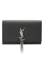 Saint Laurent Kate Chain Wallet with Tassel In Smooth Leather
