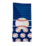 Chevron and Baseball Balls Beach Towels