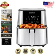 TurboFry 8-Qt Touch Air Fryer - One-Touch Digital Control & Automatic Shutoff