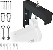 Elite Screens 6" Black Universal Projector Screen L-Brackets, Single Metal Welded Construction, Easy Adjustable Extension for Perfect Screen Placement, Wall or Ceiling Mount - Includes Hardware