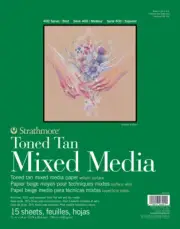 Strathmore 62462211 Toned Mixed Media Paper - Toned Tan 11"X14"-