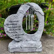 Pet Memorial Stones Dog Memorial Stones with Wind Chimes, Sympathy Loss of Pet G