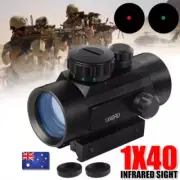 1x40 Red Dot Sight Holographic Tacticals Rifle Scope Rail Mount 11mm 20mm