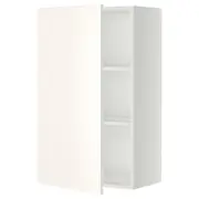 METOD wall cabinet with shelves, white/Veddinge white, 60x37x100 cm