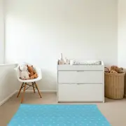 Baby Play Foam Mat, 2.0m x 1.4m Large Blue Sprinkles, Waterproof Double-Sided