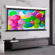 GPVPFLBLMH Projector Movie Screen 60in 72in Retractable Projector Screen Portable Pull Down Projection Screen, Wall Or Ceiling Mounted(72inch(16:9))