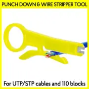 Punch Down + Cable Stripper Tool for 110-Jack Network Cable Cat5e Cat6 RJ45 RJ12