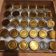 30 Glass BPAFree Durable Small Clear Mason Jars W/ Lid Storage for Jams,Spices