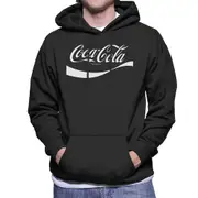 Coca-Cola Coca Cola 1941 Swoosh Logo Men's Hooded Sweatshirt Black Large