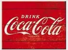 Retro Metal Magnet COCA COLA Classic Red Logo 8 x 6cm Licensed Nostalgic Art