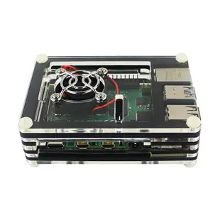 樹莓派4b外殼 9層亞克力外殼 九層 Raspberry pi 4代B 可安裝風扇