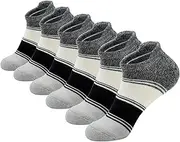 [J.WMEET] 6 Pack Women's Ankle Socks Athletic Running Cushioned Workout Socks with Arch Support Sports Low Cut Socks for Women