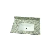 Home Decorators Collection 31 in. W Granite Single Vanity Top in Blanco Perla