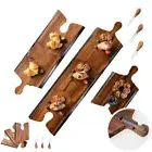 Cutting Board Wooden Boards Acacia Cheese With Puzzle Handles Knife Perfect