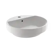 450*410*165mm Gemelli Ceramic Oval Semi-inset Basin With Waste