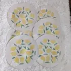 NEW Lemon Placemats Set of 6 Approx 15" Across Diameter
