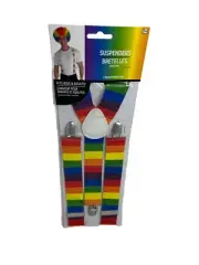 Rainbow Suspenders Suit Yourself Fancy Dress Up Halloween Costume Acessory
