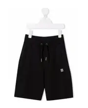 Letter printed shorts 12 Black
