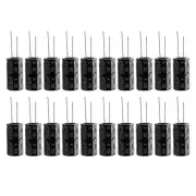 20 Pcs 2200uF 50V 105C Polarized Electrolytic Capacitors 16x31mm Black