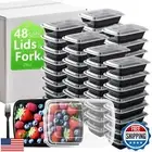 28oz Meal Prep Containers Microwave Safe Food Containers with Lids and Forks