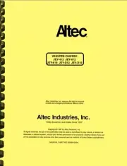 Altec Chipper JEY Series OPERATION MAINTENANCE & PARTS MANUAL