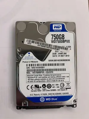 【晶晶收藏】二手良品 WD 威騰 WD7500BPVX 藍標 750GB SATA 2.5吋 750G 現貨