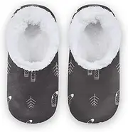 [Caihoyu] House Slippers for Kids Girls Boys Coral Fleece Non-Slip Lightweight House Slipper Socks Bedroom Home Office Travel Yoga