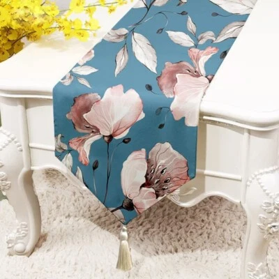 Printed Cotton Canvas Table Runner and Bed Runner (13 x 72 Inches)