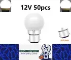 50 x Cool White 12v B22 1W LED Bubble Globe Frosted White ideal for sign (50pcs)